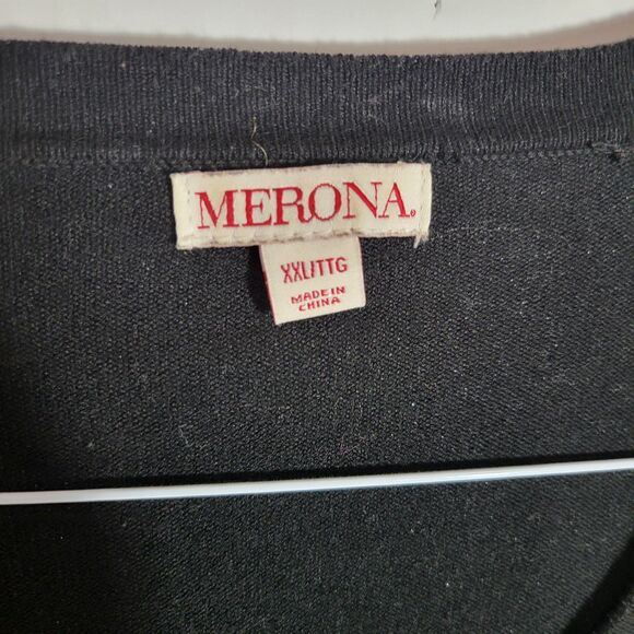 Merona Women's Size XXL Black And White Cardigan Sweater - Picture 3 of 7